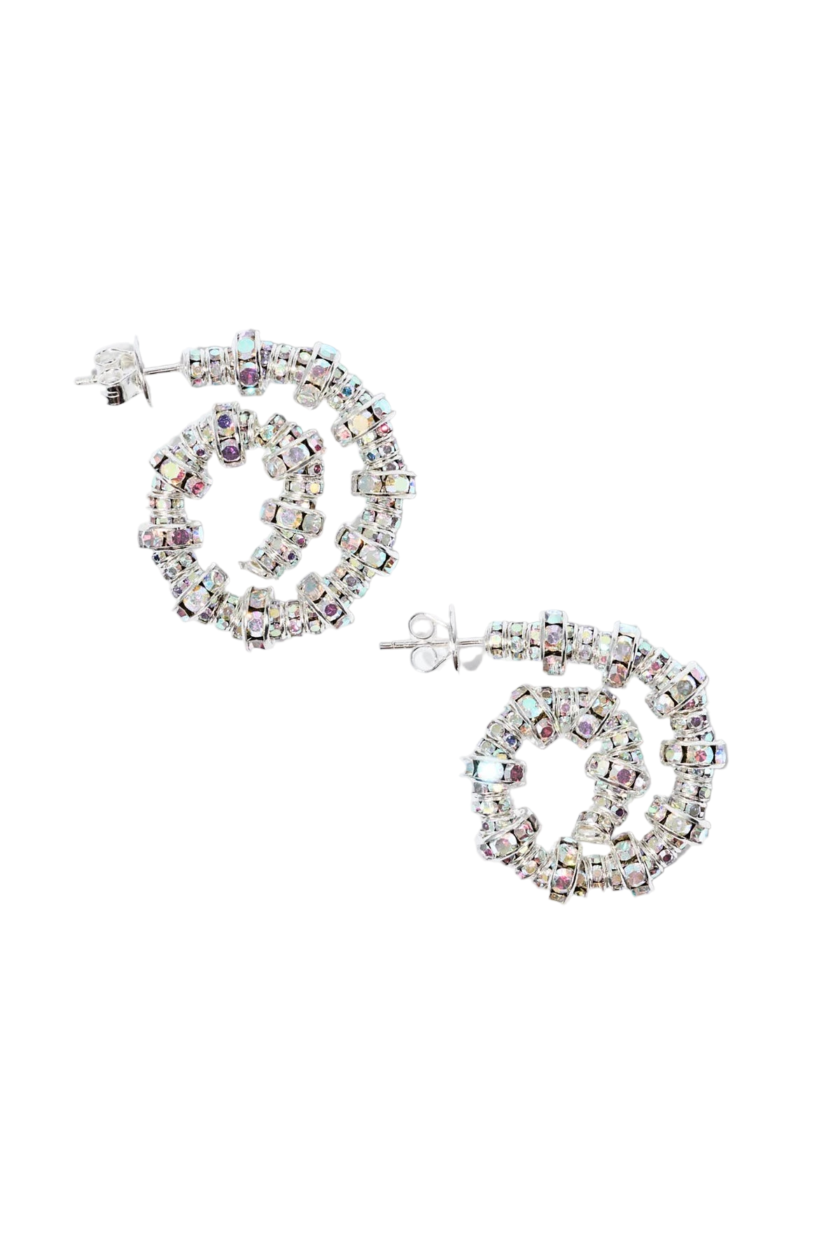 Tiny Spiral Hoops - Silver