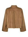 Tirsa Faux Suede Jacket - Cognac