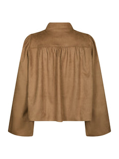Tirsa Faux Suede Jacket - Cognac