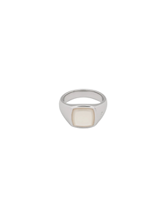 Kay Ring White Mother Of Pearl - Silver