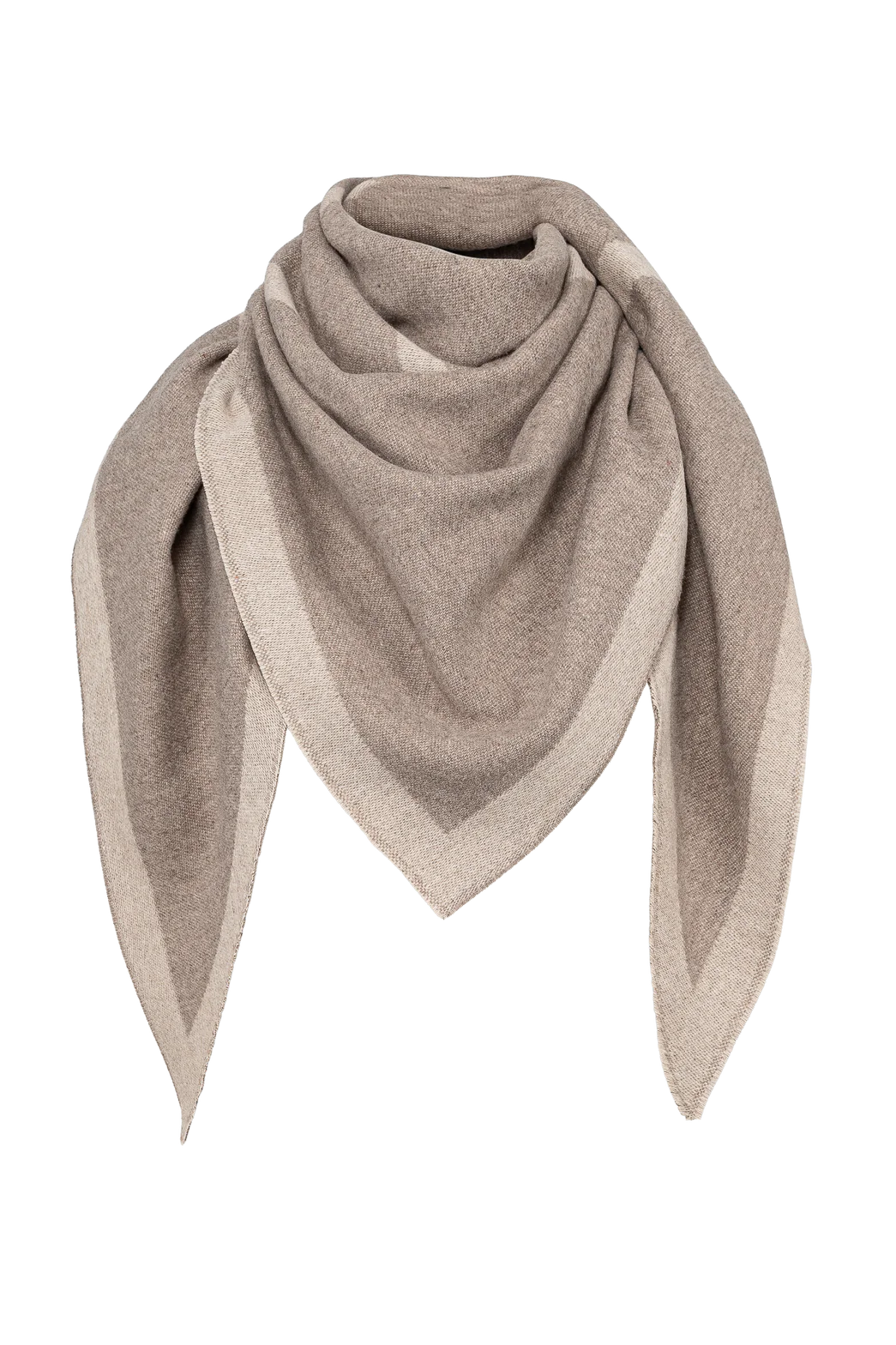 Triangle Scarf - Beige / Brown