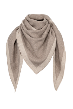 Triangle Scarf - Beige / Brown
