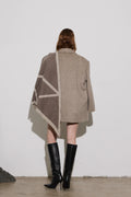 Triangle Scarf Merino - Beige / Light Beige
