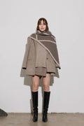 Triangle Scarf Merino - Beige / Light Beige