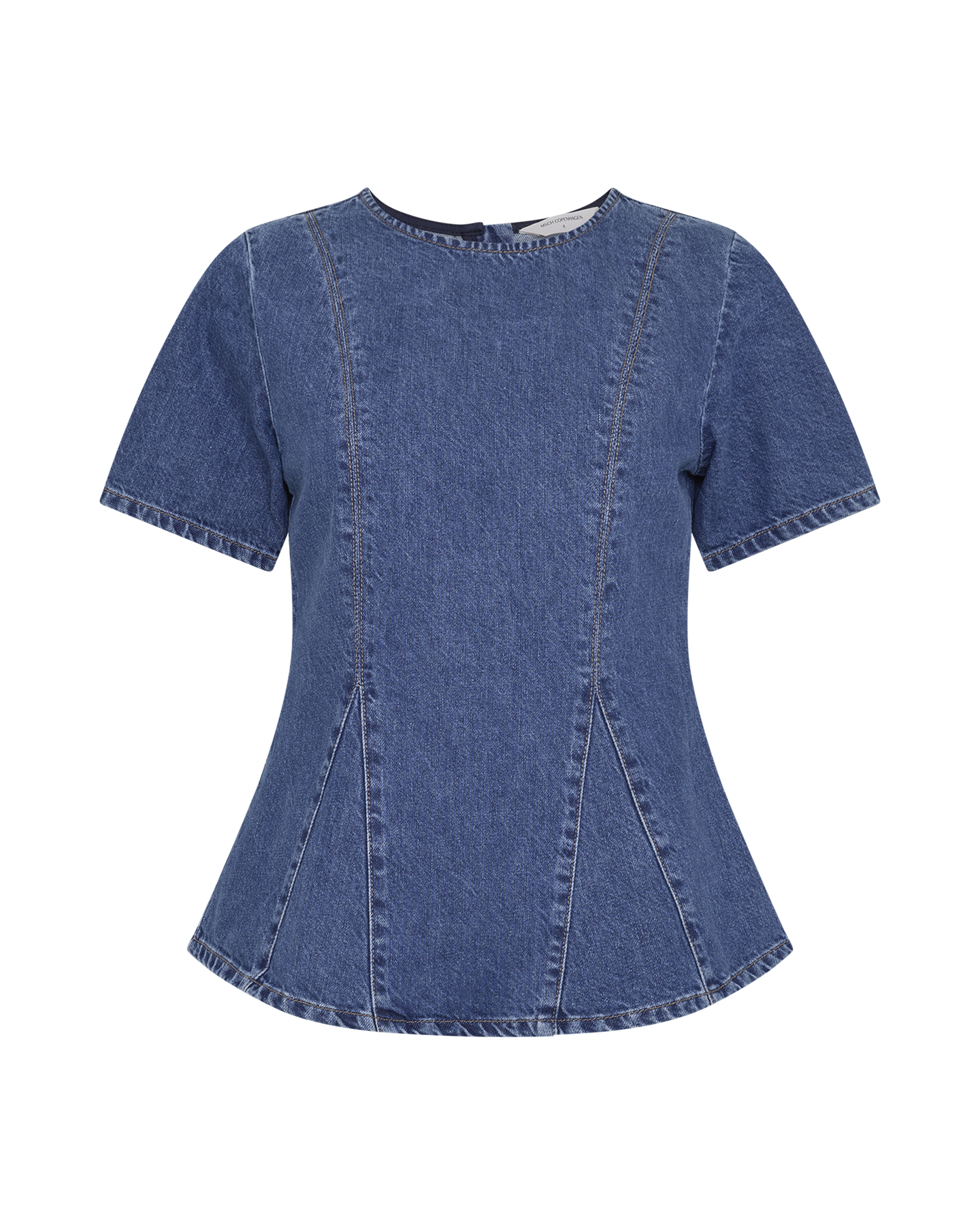 Turig Alena Ss Top - Mid Blue Wash