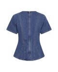 Turig Alena Ss Top - Mid Blue Wash