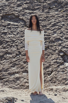 Turn Up Dress - Cream