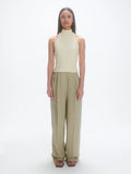 Twisted Back Rib Top - Cream