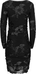 Majaic Mesh Dress - Black Flower