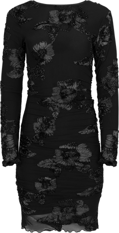 Majaic Mesh Dress - Black Flower