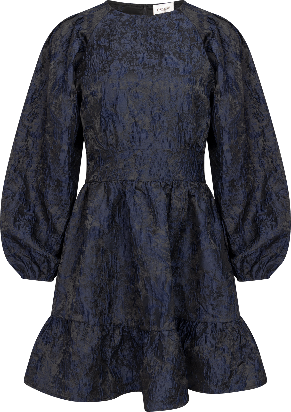 Svanhild Brocade Floral Dress - Dark Navy