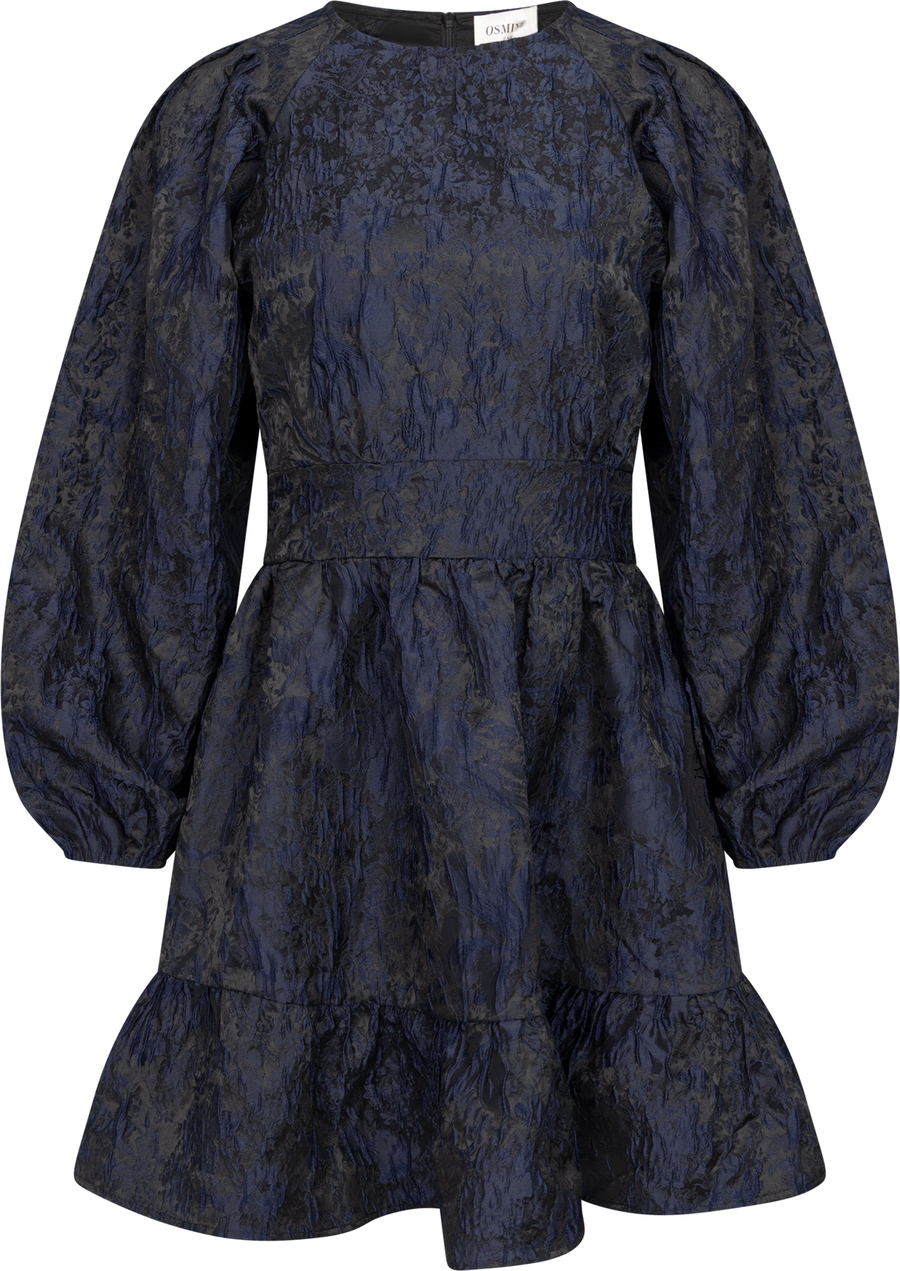 Svanhild Brocade Floral Dress - Dark Navy