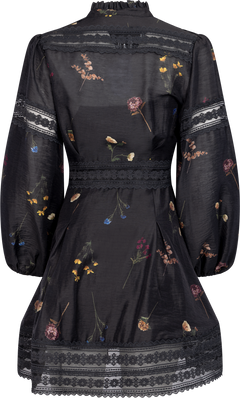 Aliah Garden Dress - Black Garden Art
