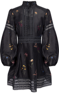 Aliah Garden Dress - Black Garden Art