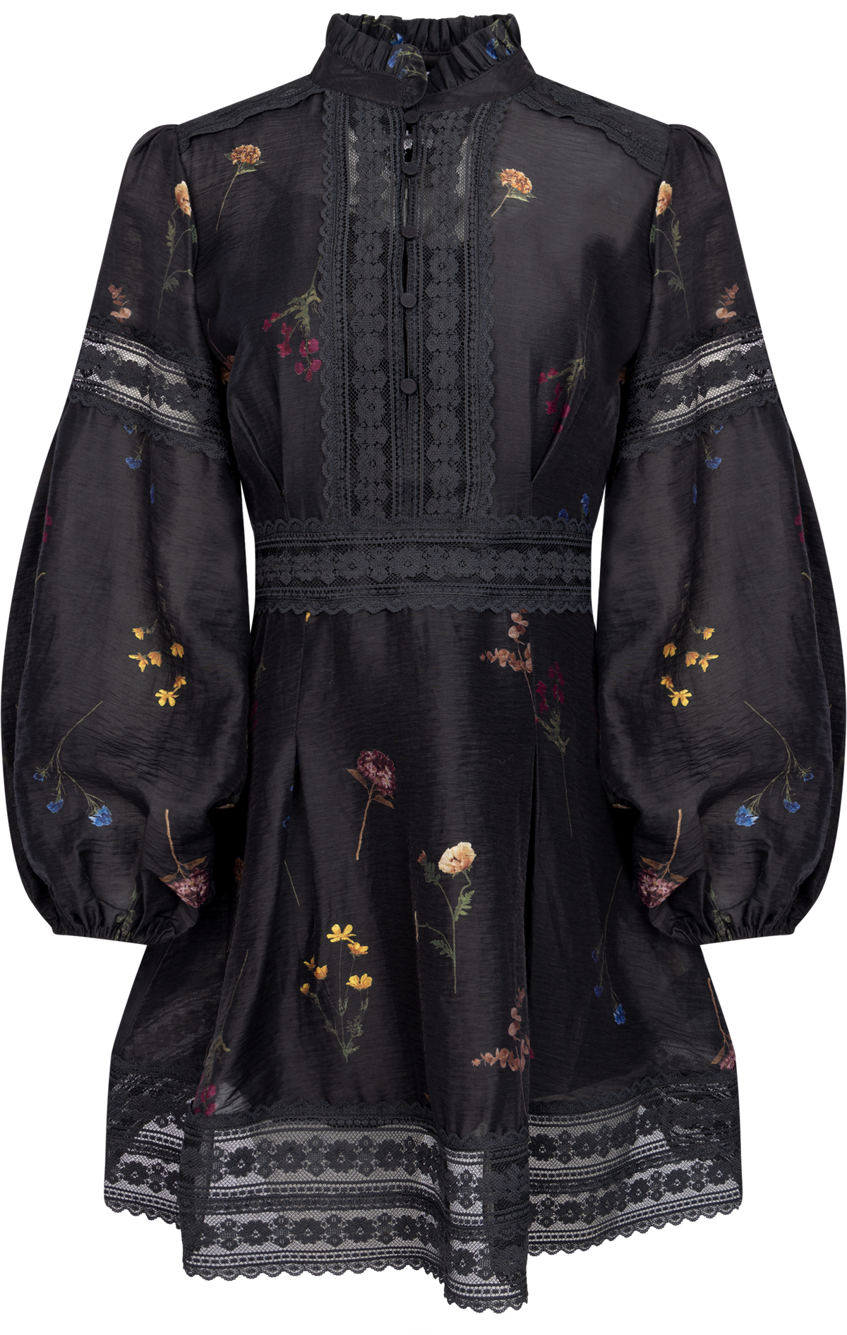 Aliah Garden Dress - Black Garden Art