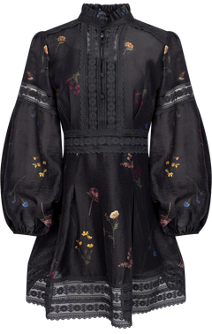 Aliah Garden Dress - Black Garden Art