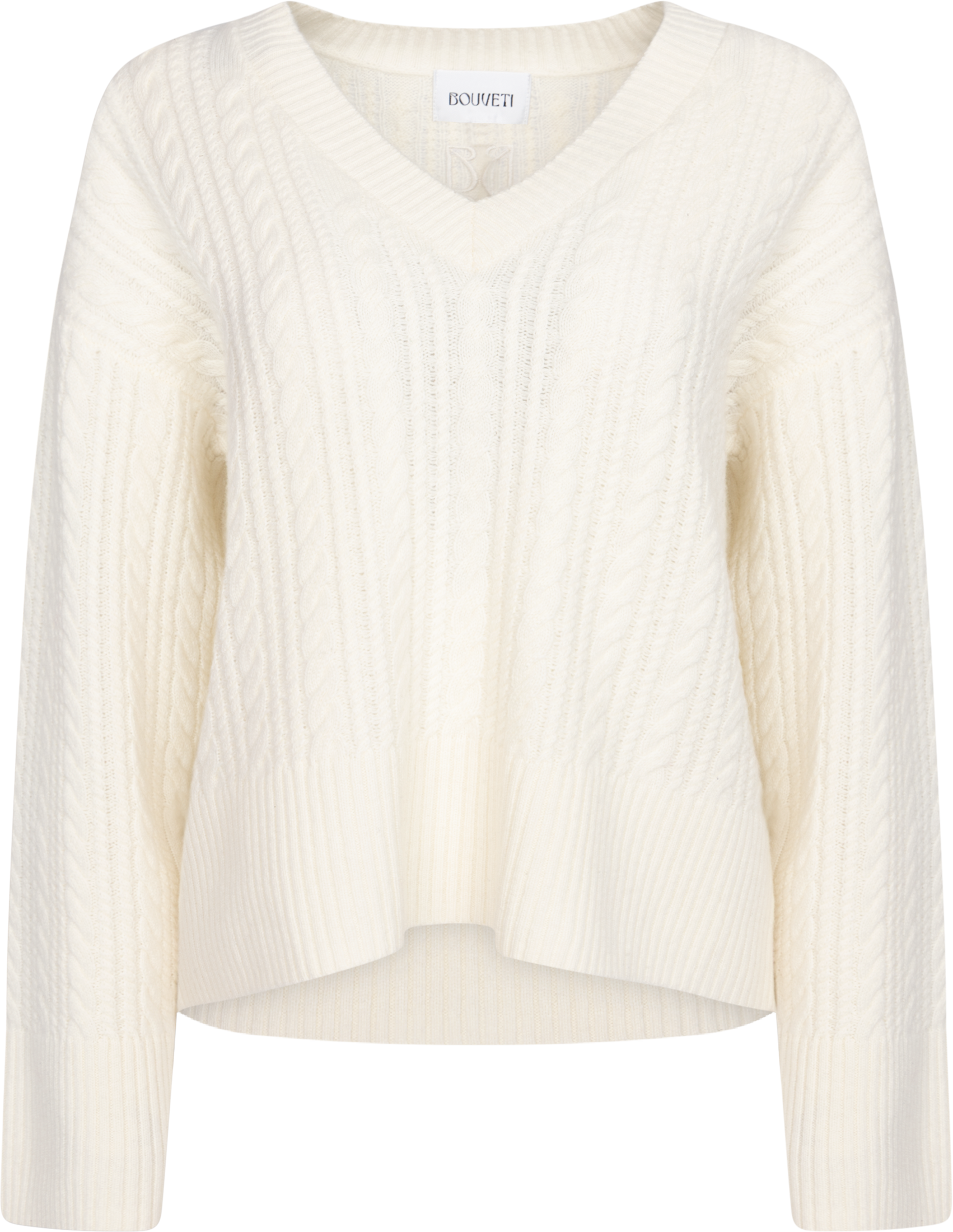 Cathrine Cashmere Cable Knit Sweater - Cream