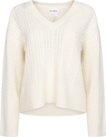 Cathrine Cashmere Cable Knit Sweater - Cream