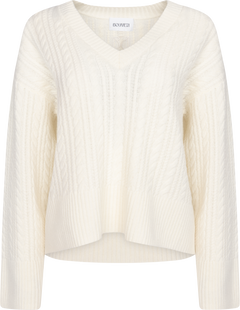 Cathrine Cashmere Cable Knit Sweater - Cream