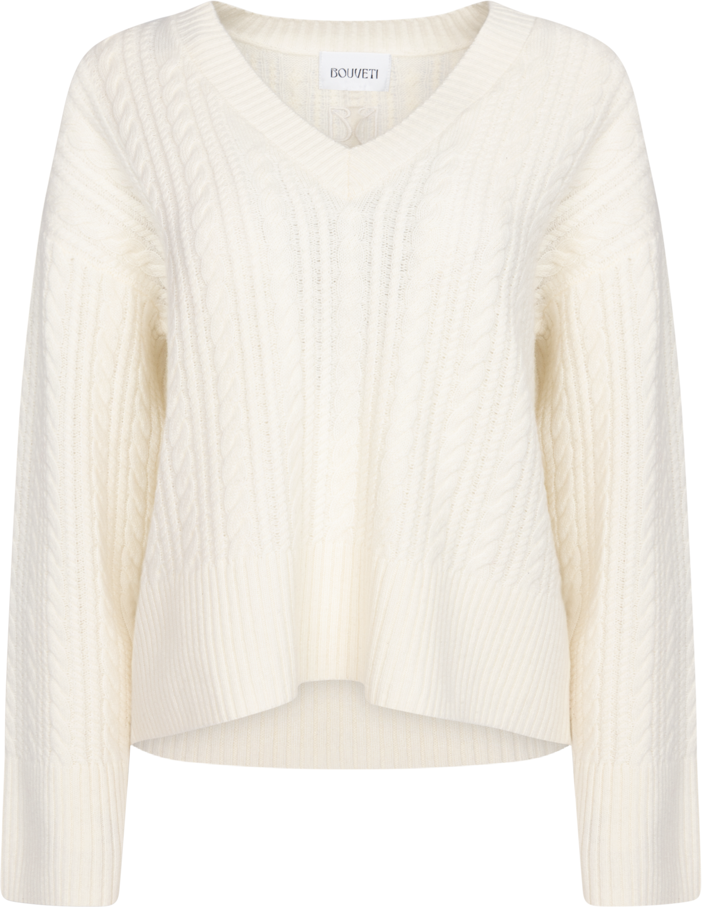 Cathrine Cashmere Cable Knit Sweater - Cream