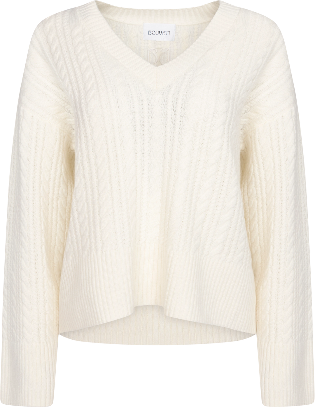 Cathrine Cashmere Cable Knit Sweater - Cream