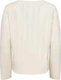 Cathrine Cashmere Cable Knit Sweater - Cream