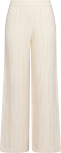 Cathy Cashmere Cable Knit Pant - Cream
