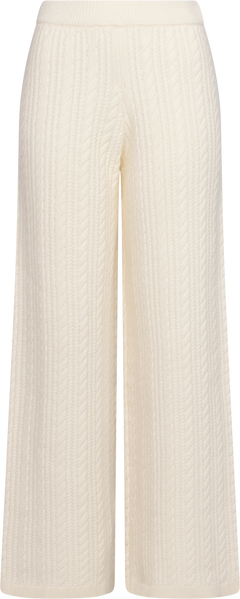 Cathy Cashmere Cable Knit Pant - Cream