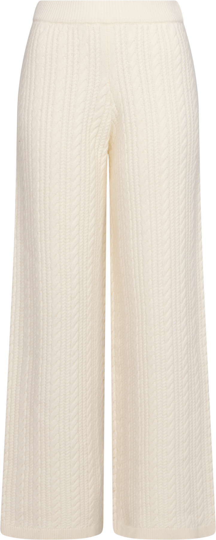 Cathy Cashmere Cable Knit Pant - Cream