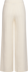 Cathy Cashmere Cable Knit Pant - Cream