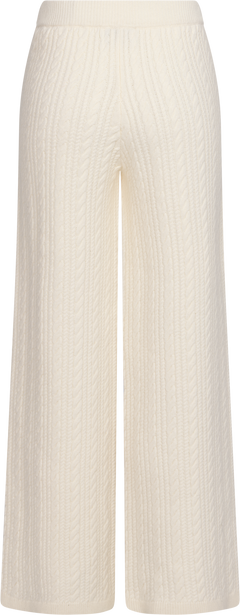 Cathy Cashmere Cable Knit Pant - Cream