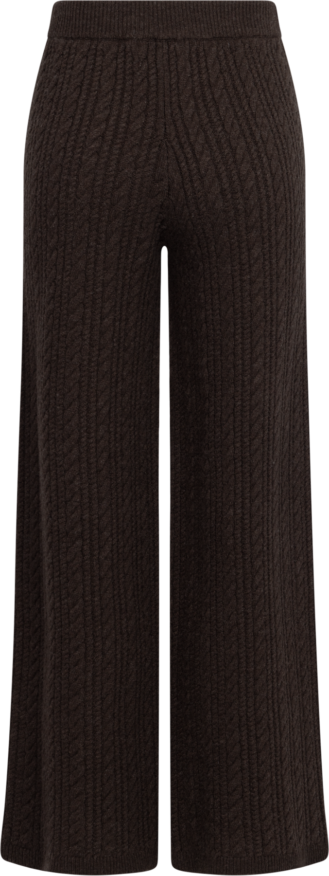 Cathy Cashmere Cable Knit Pant - Dark Brown