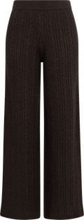 Cathy Cashmere Cable Knit Pant - Dark Brown