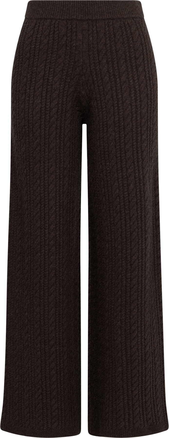 Cathy Cashmere Cable Knit Pant - Dark Brown