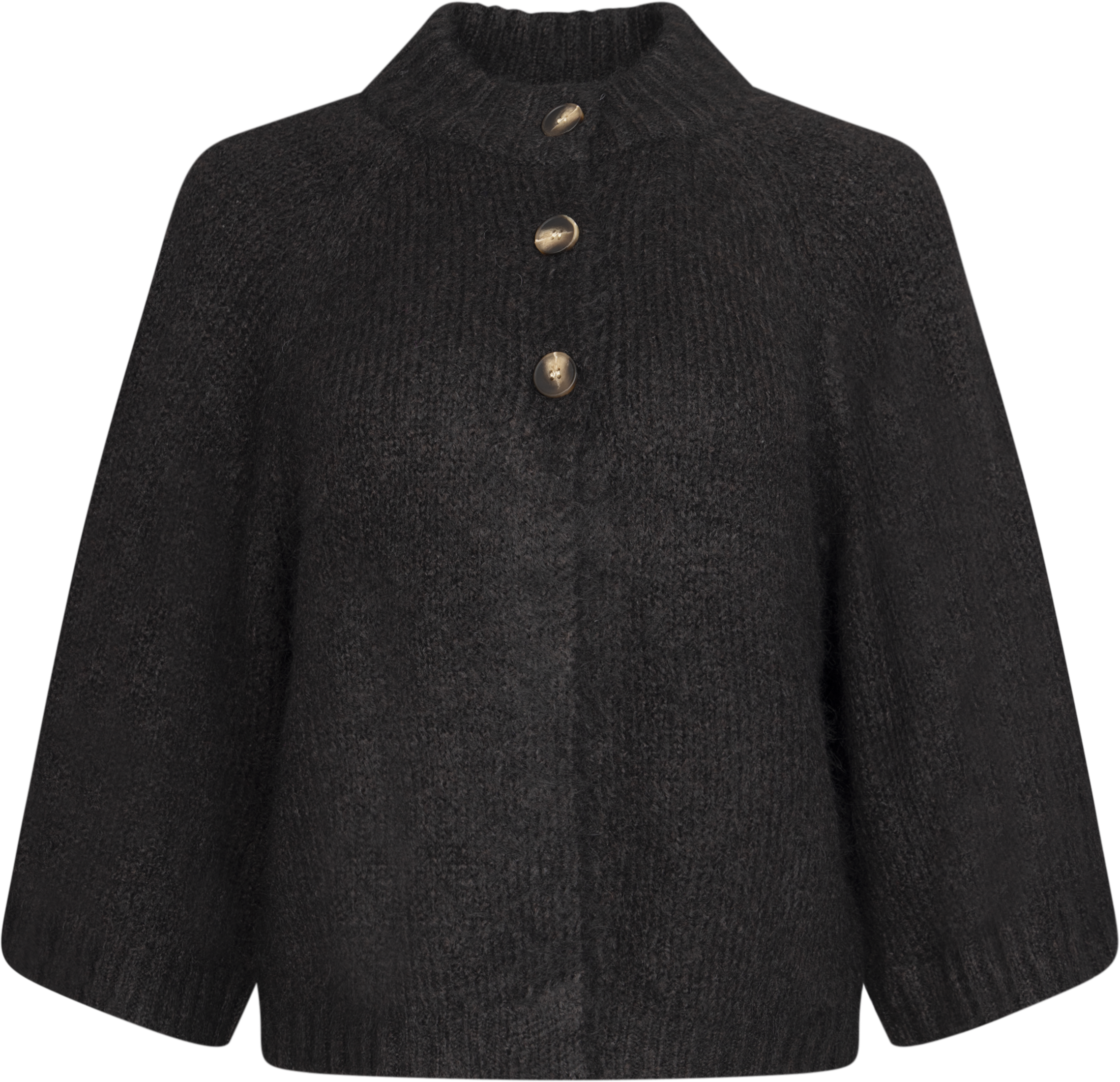 Diana Cape Cardigan - Dark Brown