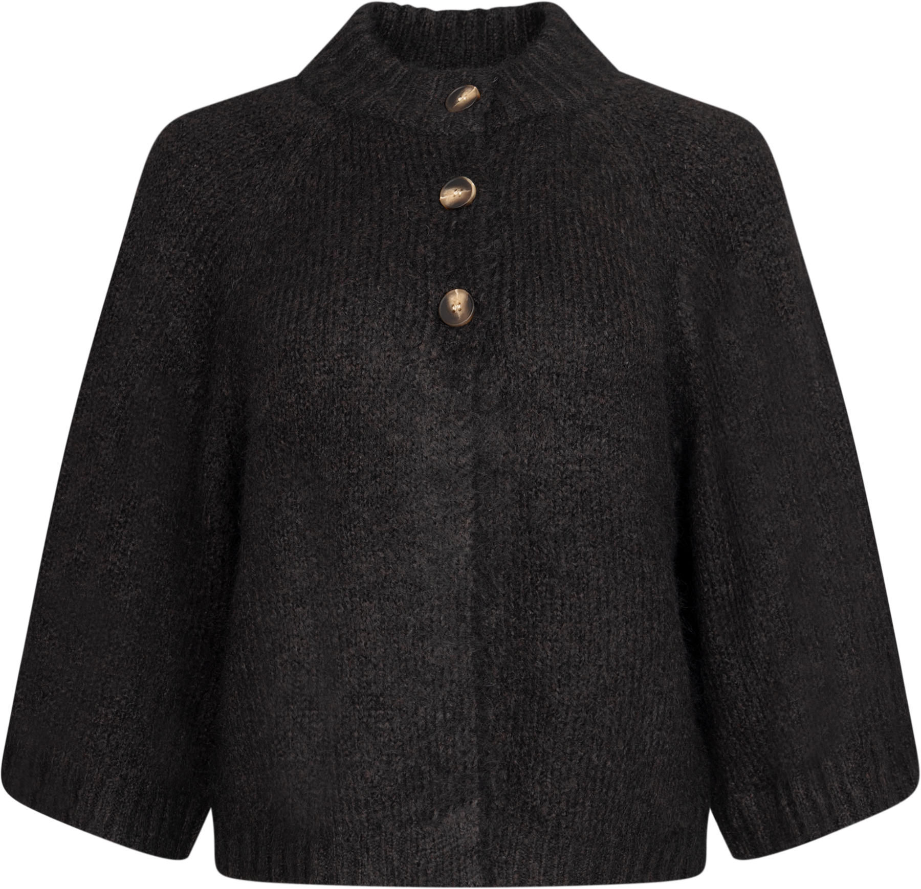 Diana Cape Cardigan - Dark Brown