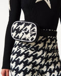 Star Bum Bag - B&W Houndstooth