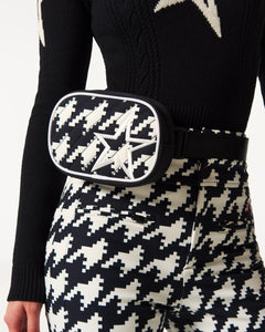 Star Bum Bag - B&W Houndstooth