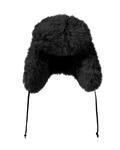 Faux Fur Trapper Hat - Black