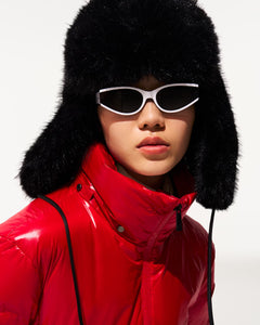 Faux Fur Trapper Hat - Black