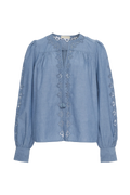 Kady Long Sleeve Blouse - Chambray