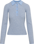 Marte Ls Mini Stripe Polo - Blue