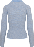 Marte Ls Mini Stripe Polo - Blue