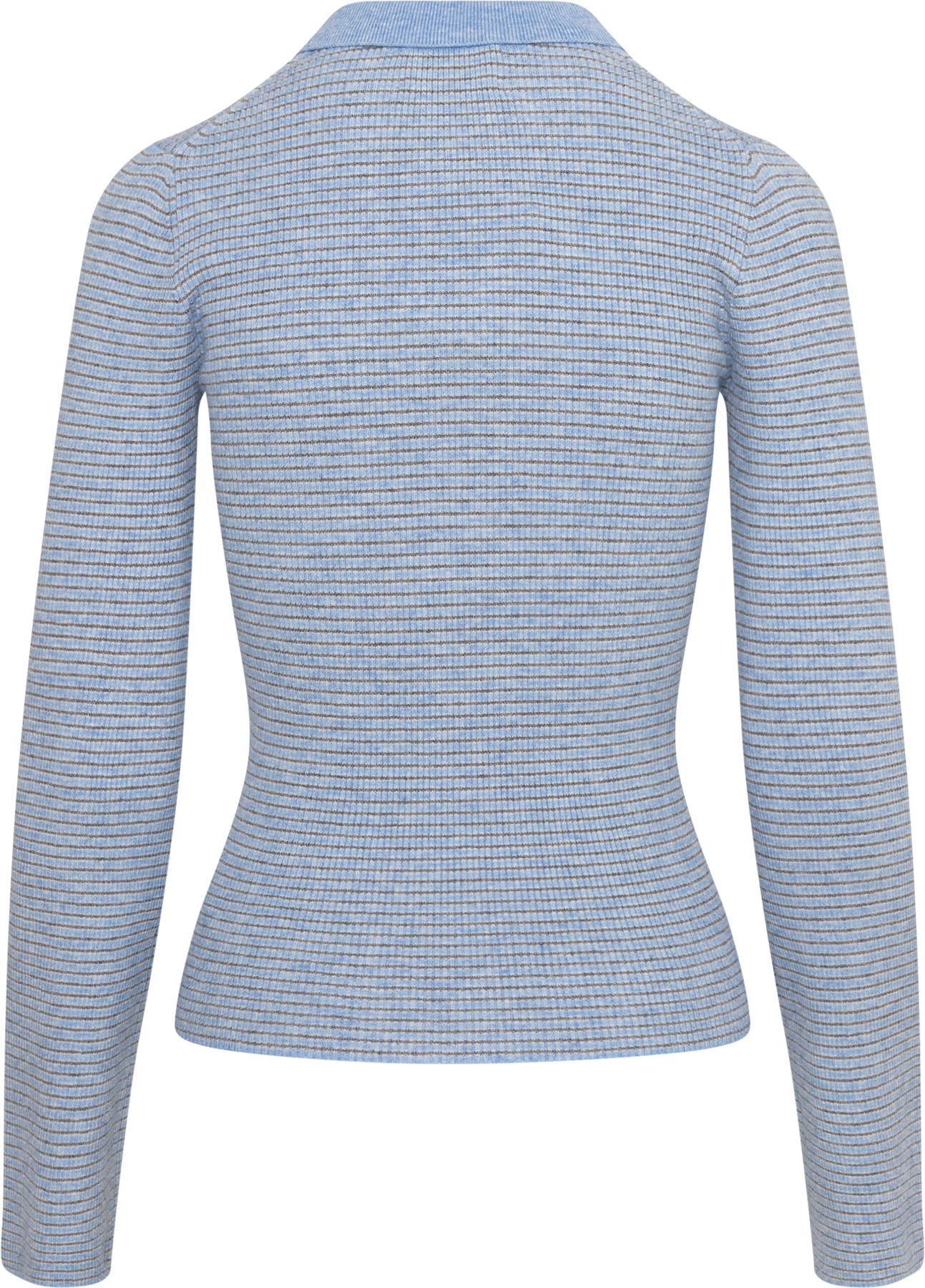 Marte Ls Mini Stripe Polo - Blue