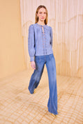 Kady Long Sleeve Blouse - Chambray