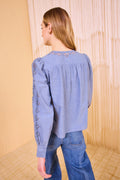 Kady Long Sleeve Blouse - Chambray