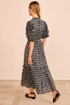 Channary Puff Sleeve Dress - Graphite