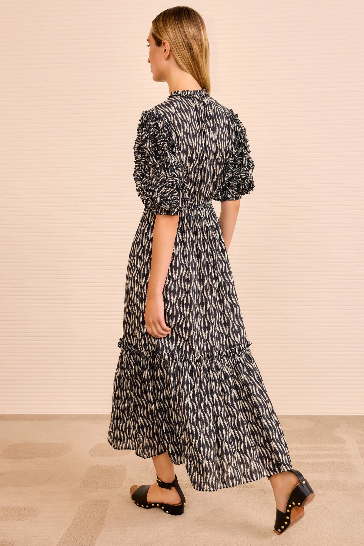 Channary Puff Sleeve Dress - Graphite