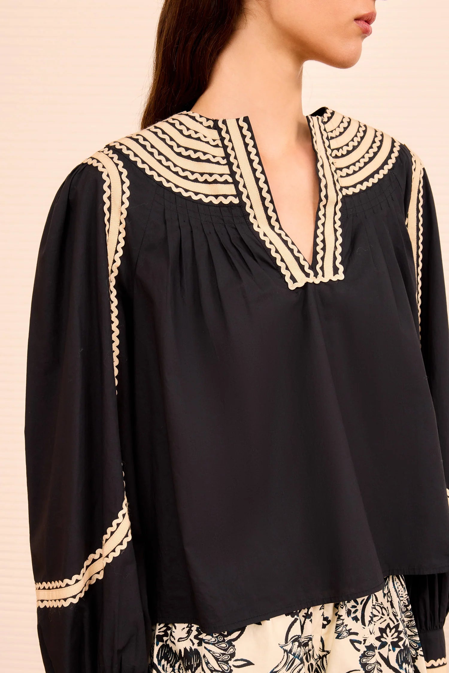 Laurenza Long Sleeve Top - Noir