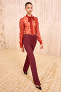 Quartier Mid-Rise Pants - Bordeaux